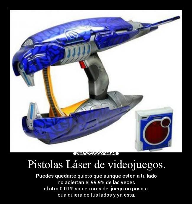 Pistolas Láser de videojuegos. -