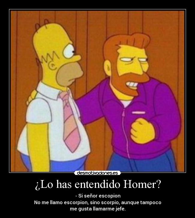 ¿Lo has entendido Homer? -