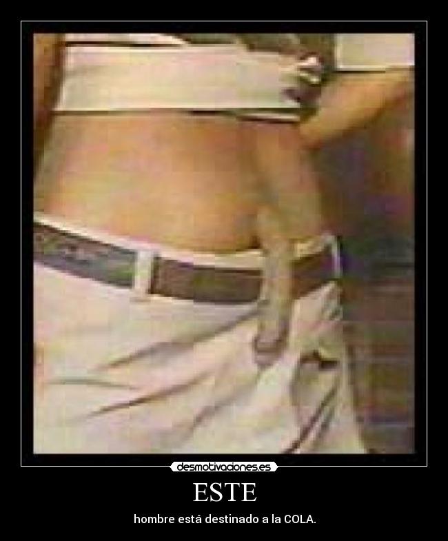 ESTE - hombre está destinado a la COLA.