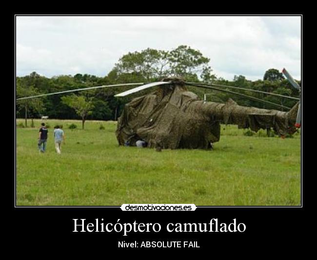Helicóptero camuflado - 