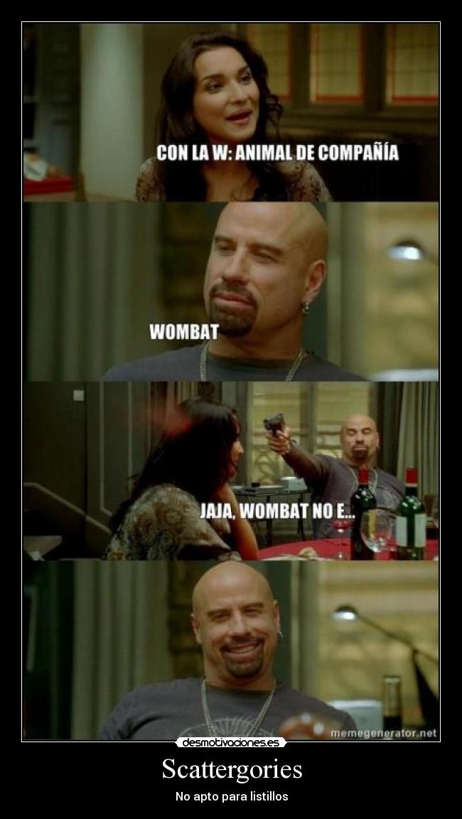 Scattergories - No apto para listillos