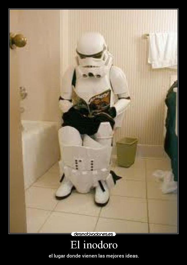 El inodoro - el lugar donde vienen las mejores ideas.