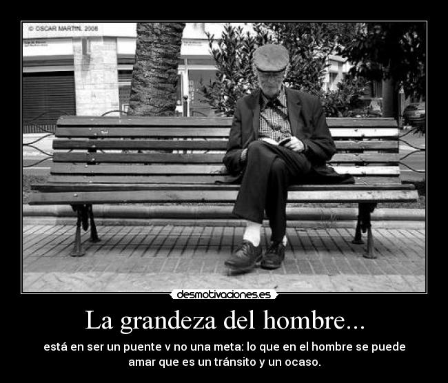 La grandeza del hombre... - 