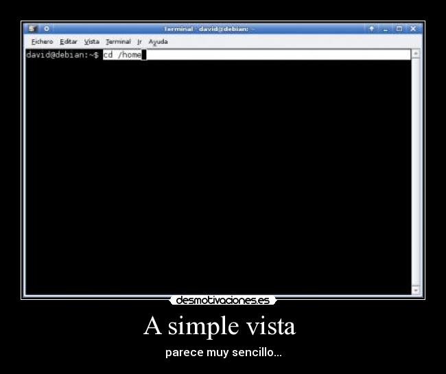 A simple vista - parece muy sencillo...