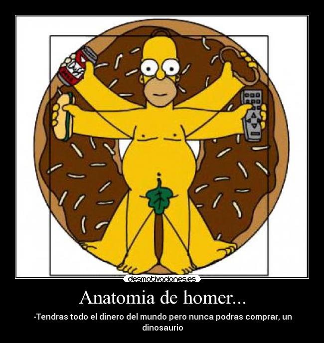 carteles homer anatomia desmotivaciones