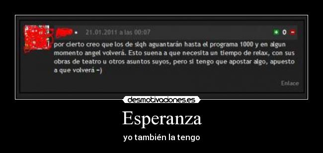 Esperanza - yo también la tengo