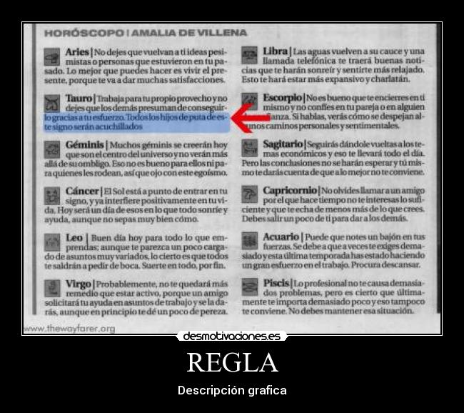 REGLA - Descripción grafica