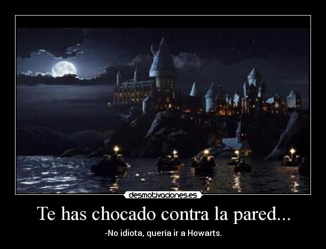 Te has chocado contra la pared... - -No idiota, quería ir a Howarts.