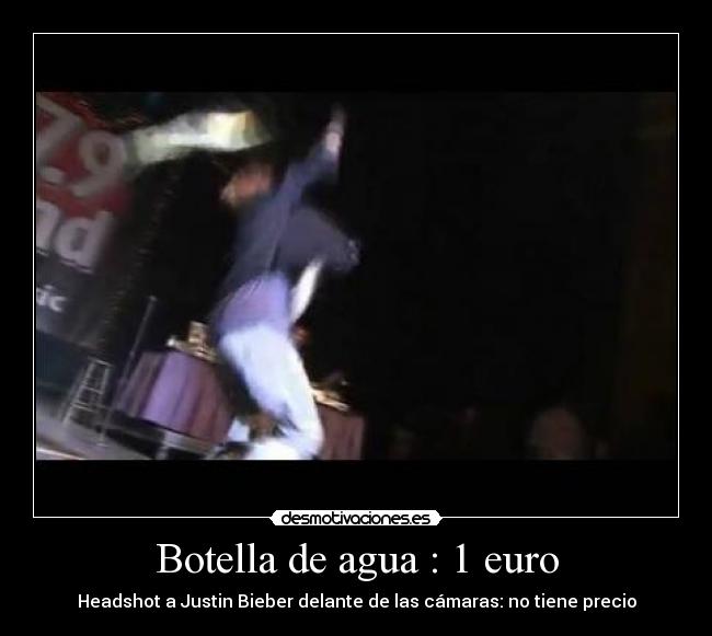 Botella de agua : 1 euro -