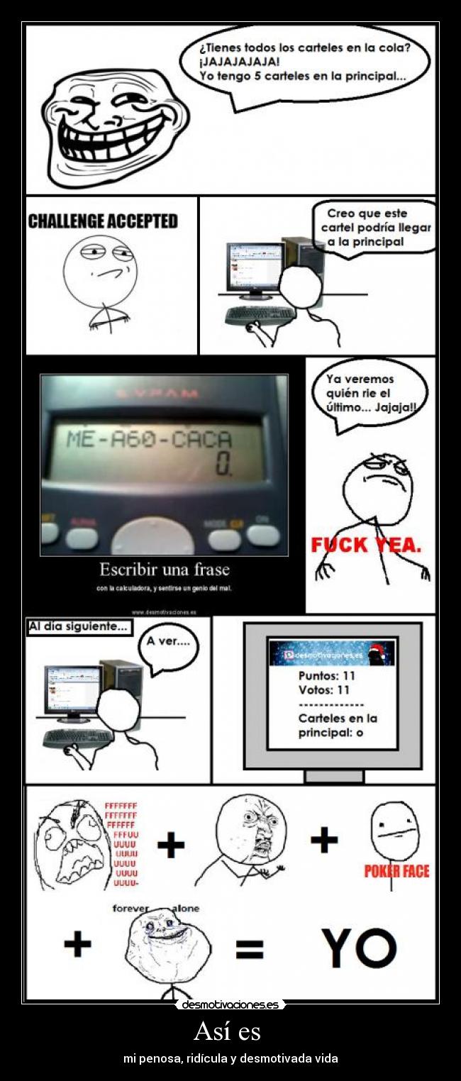 carteles desmotivaciones fuck yea poker face ordenador desmotivaciones