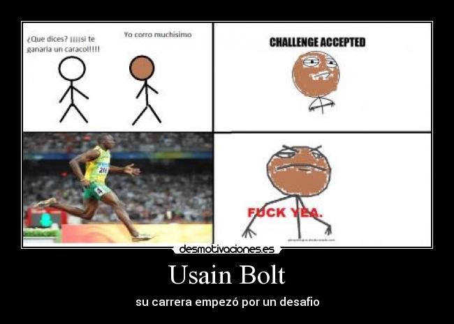 Usain Bolt - su carrera empezó por un desafio