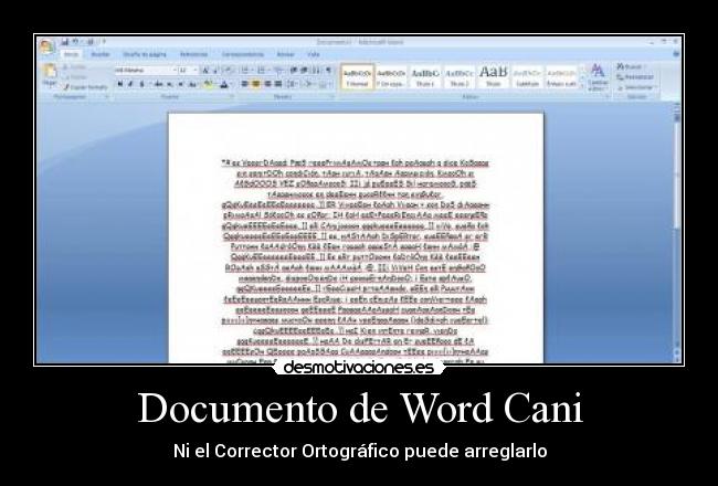 Documento de Word Cani - Ni el Corrector Ortográfico puede arreglarlo