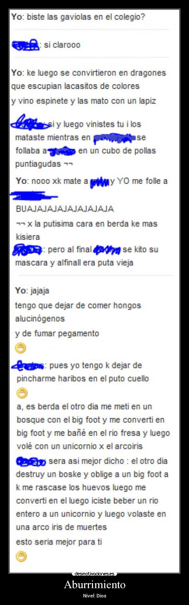 Aburrimiento - Nivel: Dios