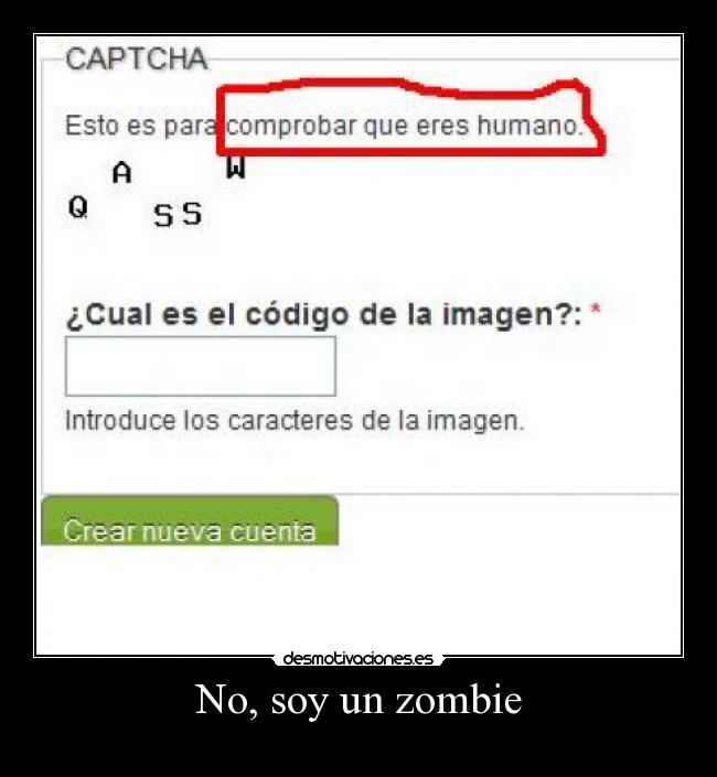 No, soy un zombie -