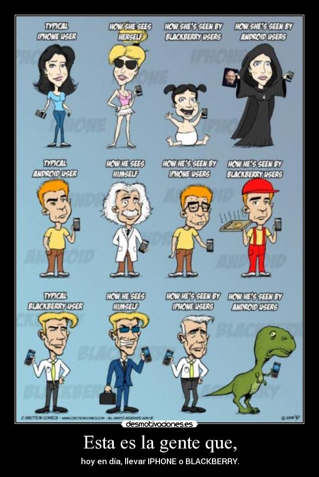 Esta es la gente que, - hoy en día, llevar IPHONE o BLACKBERRY.