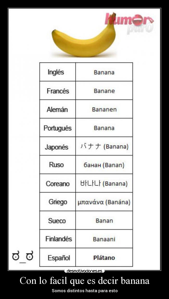 Con lo facil que es decir banana -