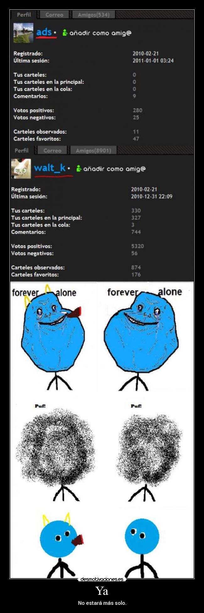 carteles walt_k forever alone desmotivaciones