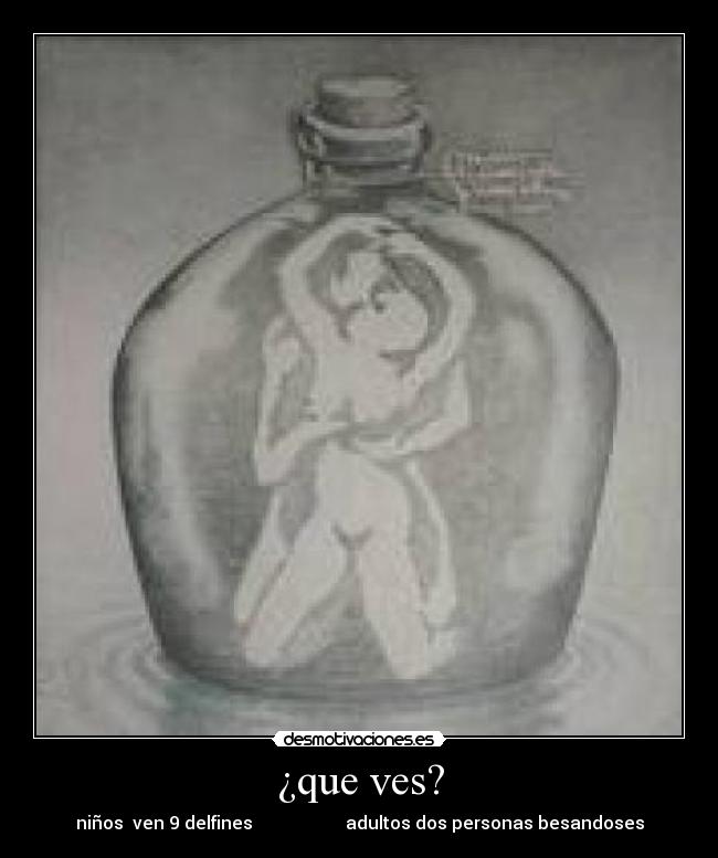 ¿que ves? - niños ven 9 delfines adultos dos personas besandoses