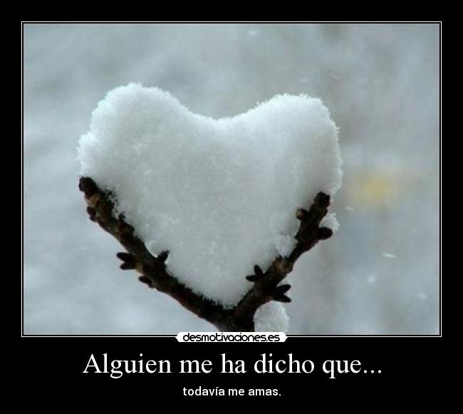 Alguien me ha dicho que... - todavía me amas.