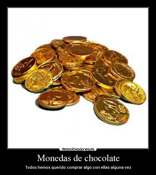 Monedas de chocolate -
