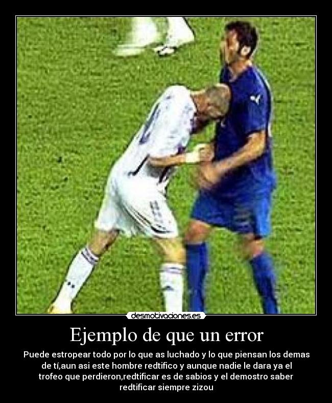 Ejemplo de que un error - 