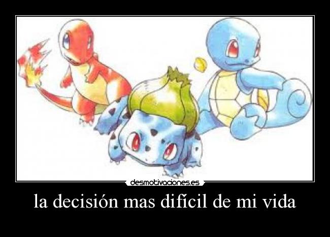 carteles vida los personajes iniciales pokemon desmotivaciones