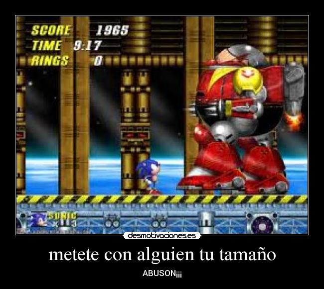 metete con alguien tu tamaño -