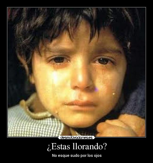 ¿Estas llorando? -