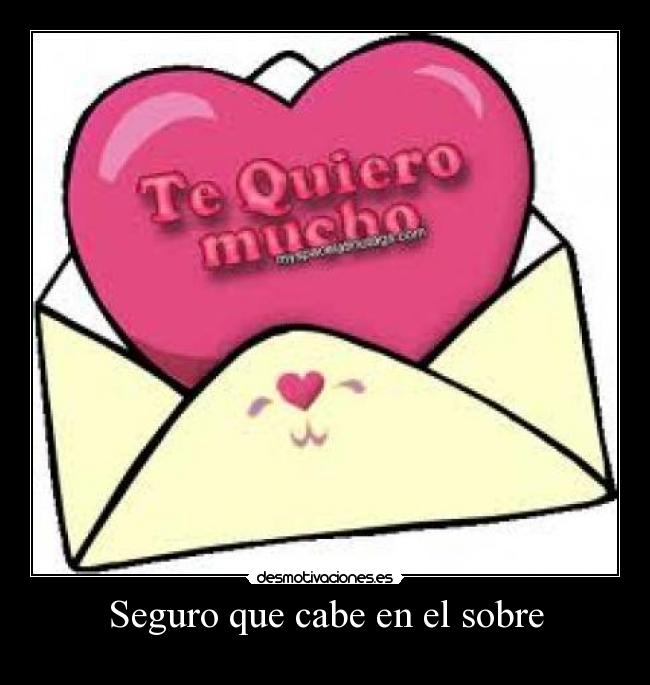 Seguro que cabe en el sobre - 