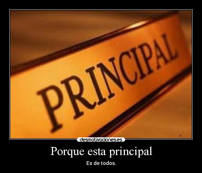 Porque esta principal - 