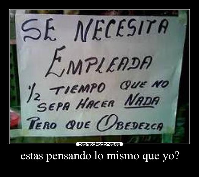 estas pensando lo mismo que yo? -