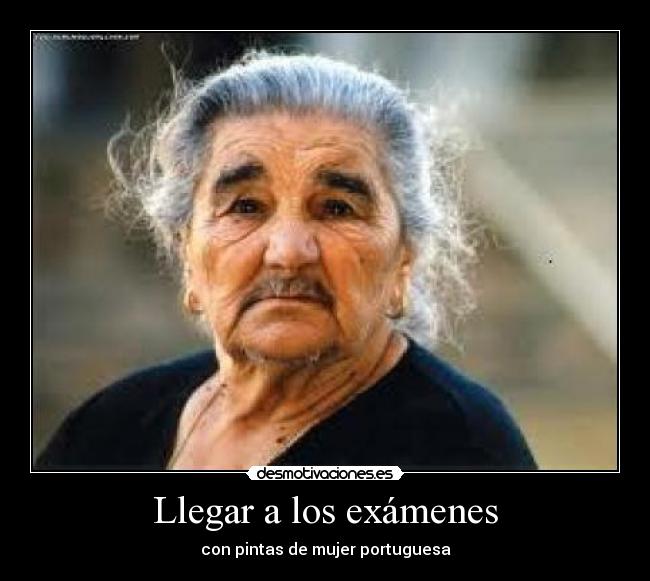 Llegar a los exámenes -