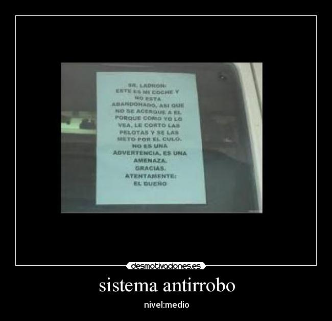 sistema antirrobo - nivel:medio
