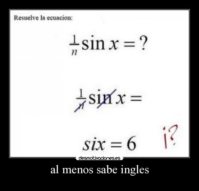 al menos sabe ingles - 