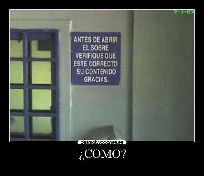 ¿COMO? -