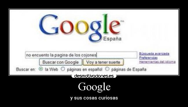 Google - y sus cosas curiosas