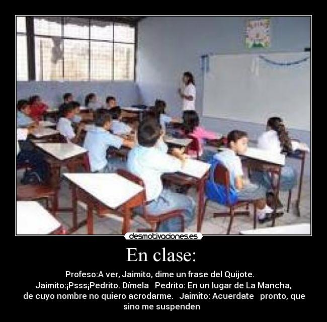 En clase:  - 