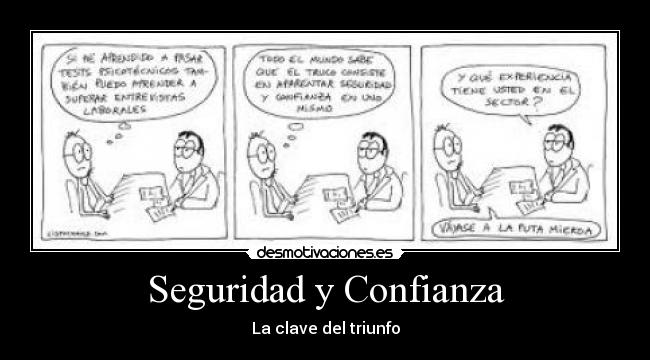 carteles confianza seguridad confianza desmotivaciones