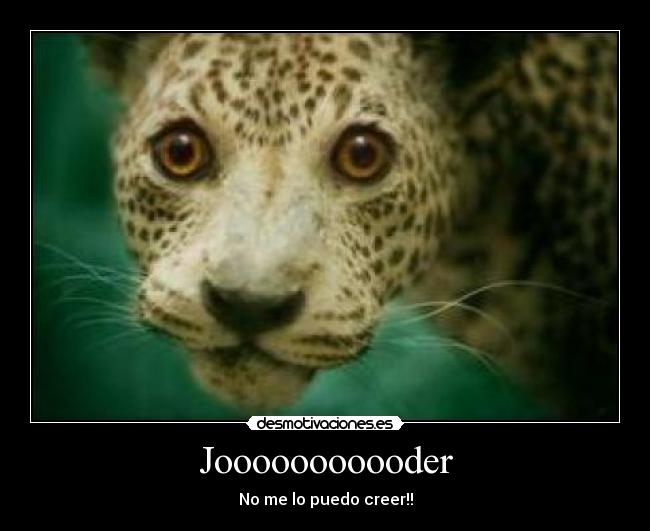 Jooooooooooder - No me lo puedo creer!!