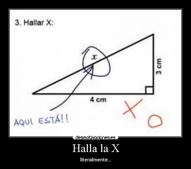Halla la X -