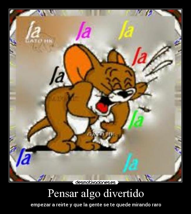 Pensar algo divertido -