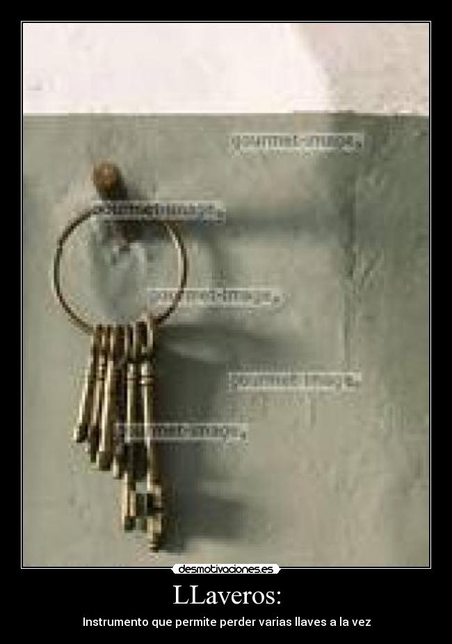LLaveros: - Instrumento que permite perder varias llaves a la vez