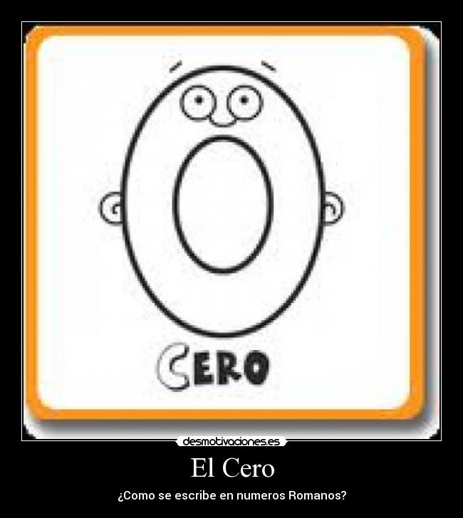 El Cero - ¿Como se escribe en numeros Romanos?