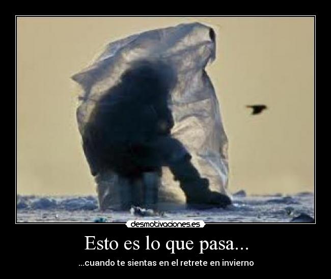 Esto es lo que pasa... - ...cuando te sientas en el retrete en invierno