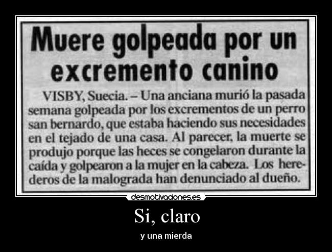 Si, claro -