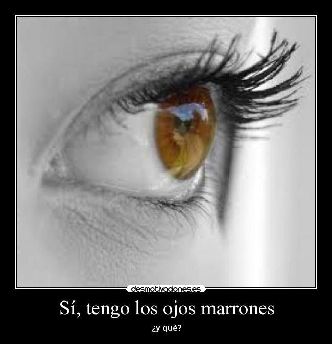 Sí, tengo los ojos marrones - 