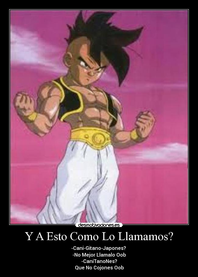 carteles oob dragon ball llamamos cani gitano japones desmotivaciones