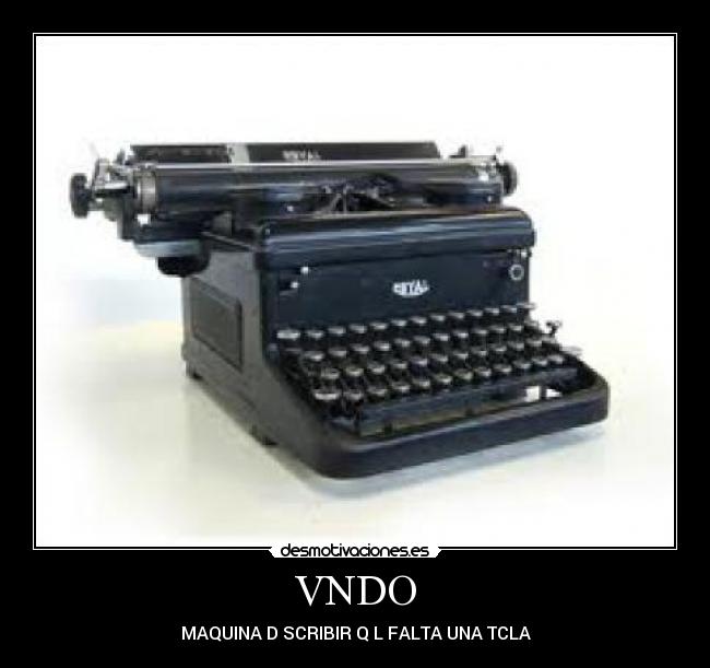 VNDO - MAQUINA D SCRIBIR Q L FALTA UNA TCLA