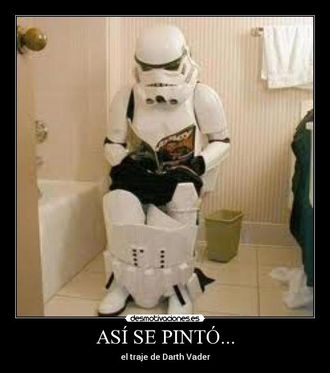 ASÍ SE PINTÓ... - el traje de Darth Vader
