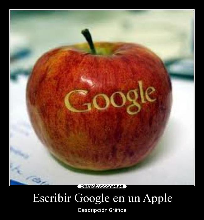 Escribir Google en un Apple -
